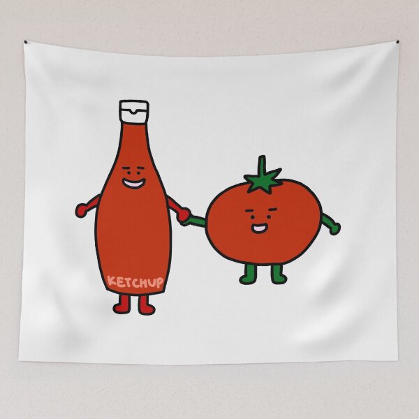 Item preview, Ketchup guy and Tomato guy designed and sold by superbaechoo.