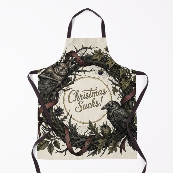 Item preview, Dark Gothic Christmas Sucks Wreath designed and sold by Sybille-Yates.