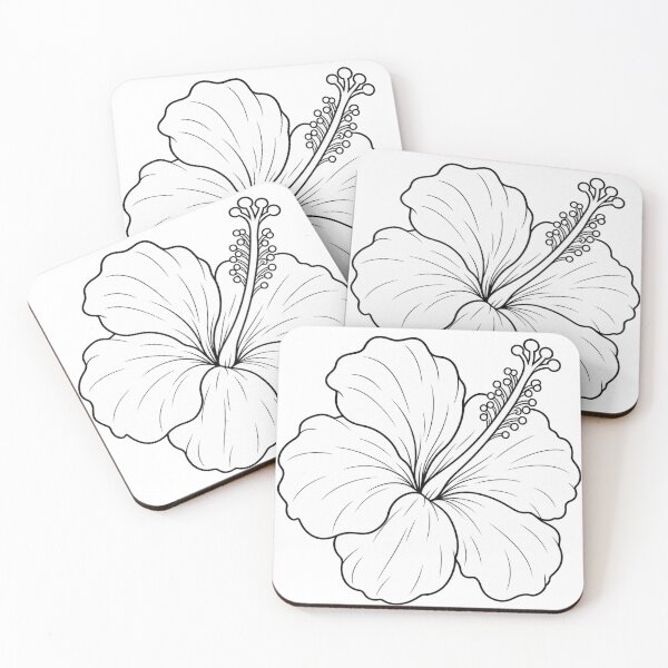 Item preview, Simple Hibiscus Flower Illustration with Clean Lines. designed and sold by MissYouONLY.