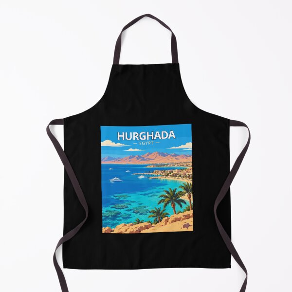 Item preview, Hurghada in Egypt, Vintage Art Travel Landscape designed and sold by MaateoDesign.