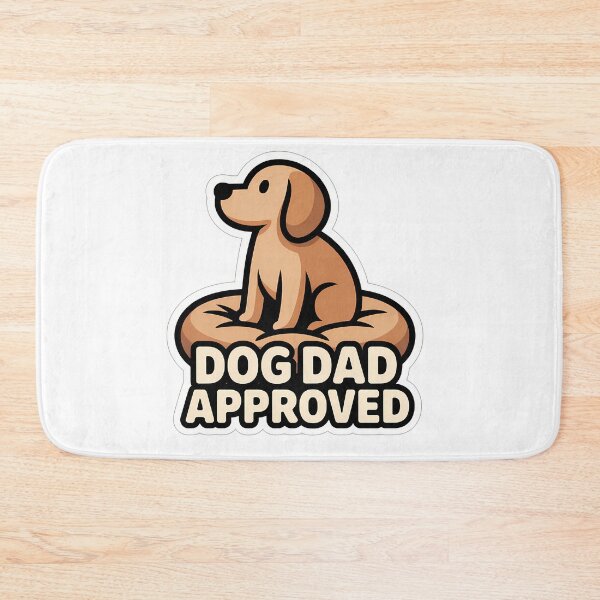 Item preview, Minimalist Dog Silhouette with 'Dog Dad Approved' Text designed and sold by NiftyWrx.