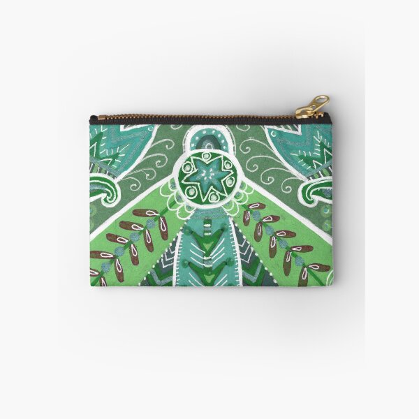Item preview, Green Moth and Tulips, Boho Folk Art designed and sold by Fani*.