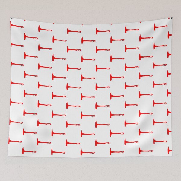 Item preview, Red Silhouette Hammer Artwork Inspired by Prison Drama Themes designed and sold by Makeni Theophilus.