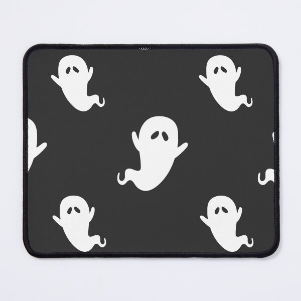 Item preview, Cute Floating Ghosts Black and White Halloween Pattern designed and sold by VibnWalls.