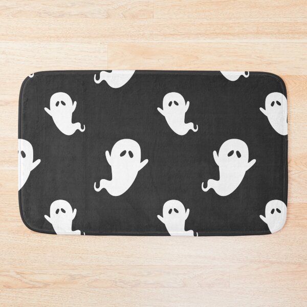 Item preview, Cute Floating Ghosts Black and White Halloween Pattern designed and sold by VibnWalls.