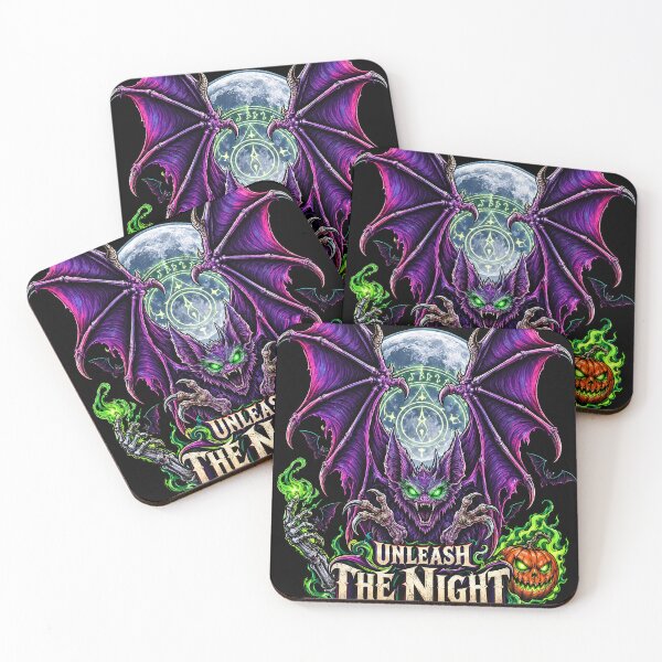 Item preview, "Unleash the Night" – A spooky Halloween bat with pumpkin and magic designed and sold by thirtyonestars.
