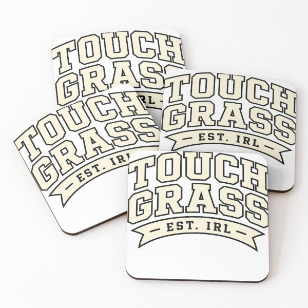Item preview, Touch Grass — Varsity Arched Internet Humor Tee designed and sold by GSideArtStore.