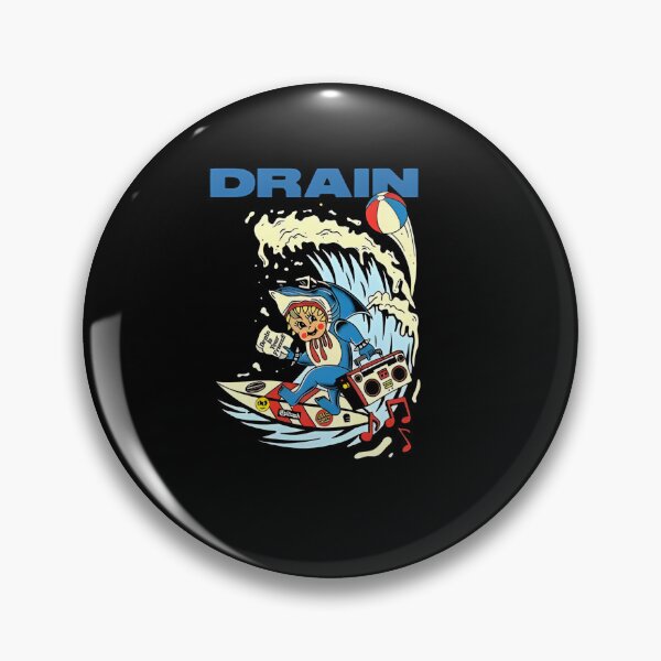 Item preview, Drain Surfing Shark designed and sold by QuirkNestArt.