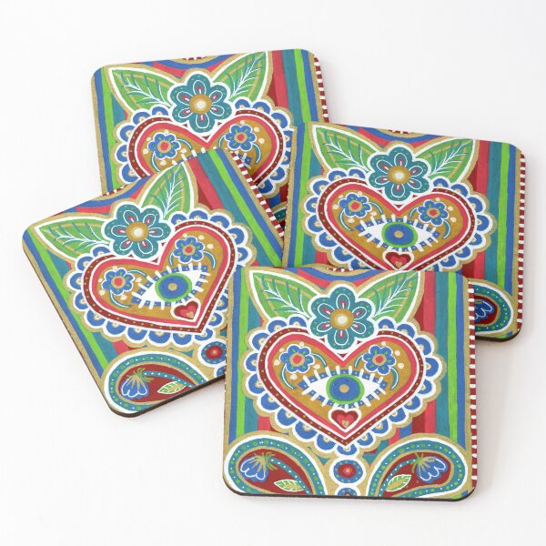 Item preview, Evil Eye Heart with Paisley and Stars designed and sold by Fani*.