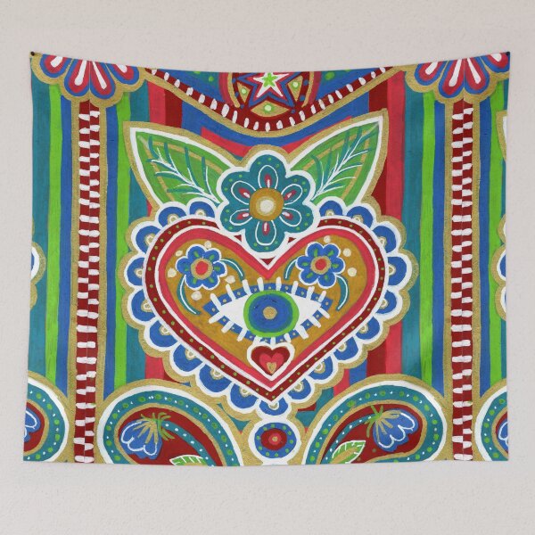 Item preview, Evil Eye Heart with Paisley and Stars designed and sold by Fani*.