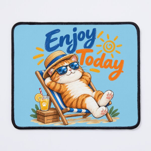 Item preview, Cool Summer Cat - Enjoy Today Beach Vacation designed and sold by lungpleecha.