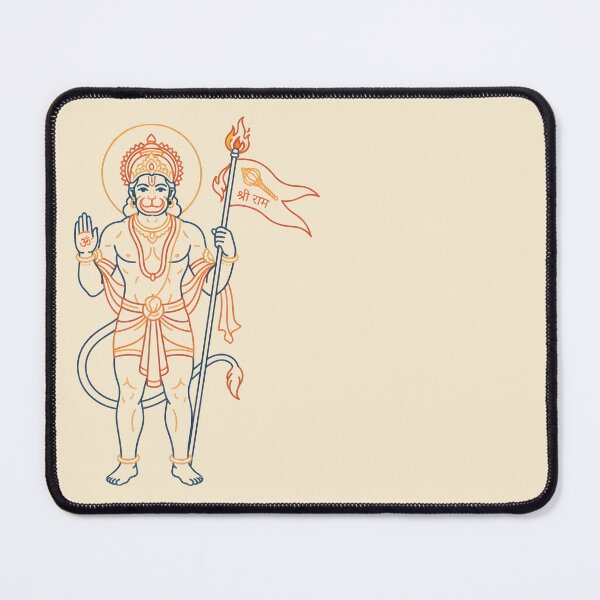 Item preview, Hanuman Minimal Line Art Ram Flag designed and sold by hutofdesigns.