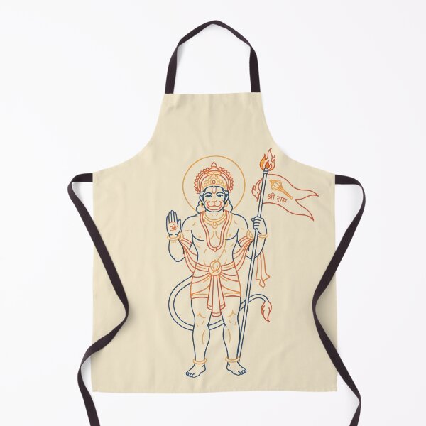 Item preview, Hanuman Minimal Line Art Ram Flag designed and sold by hutofdesigns.