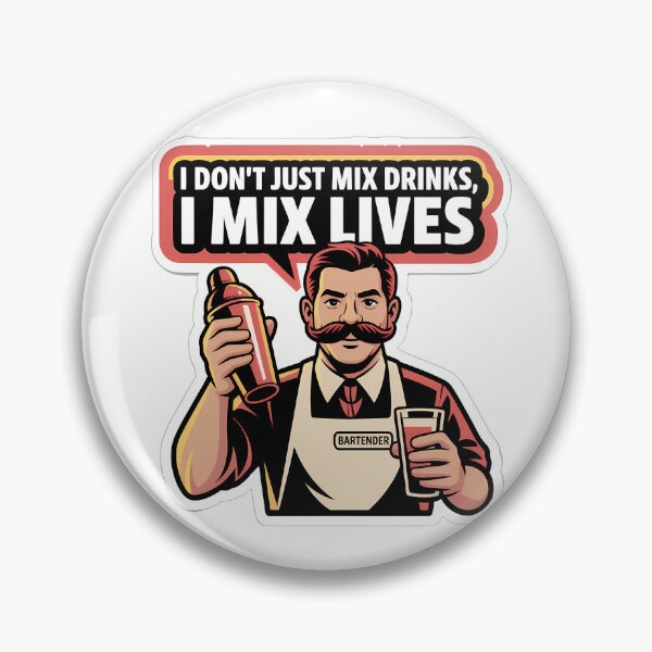 Item preview, Bartender Mixing Lives with Bold Confidence designed and sold by NiftyWrx.