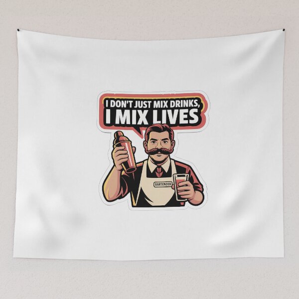 Item preview, Bartender Mixing Lives with Bold Confidence designed and sold by NiftyWrx.