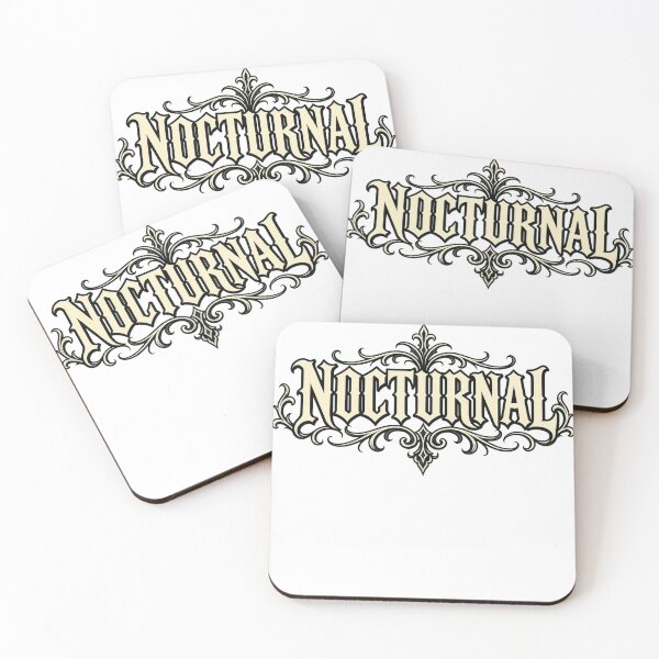 Item preview, Nocturnal — Gothic Blackletter Single Word Tee designed and sold by GSideArtStore.