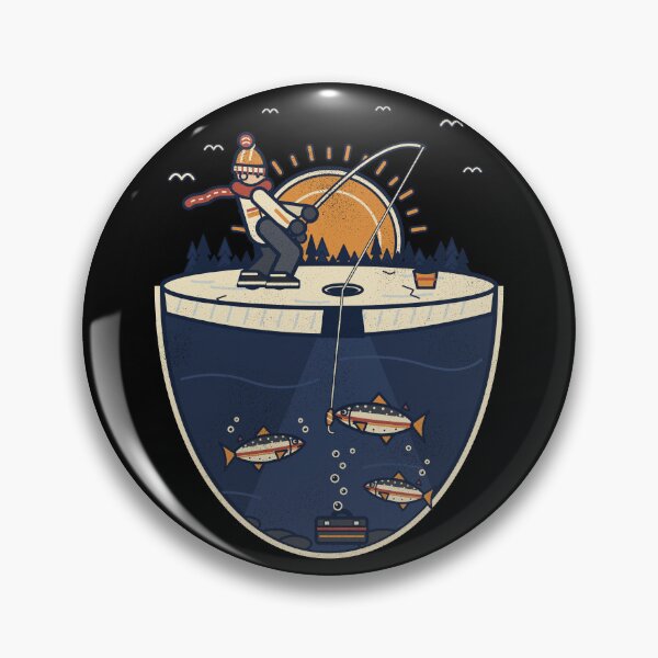 Item preview, Frozen Lake Fishing Apparel, Ice Fishing Tshirt designed and sold by MalwasBasket.