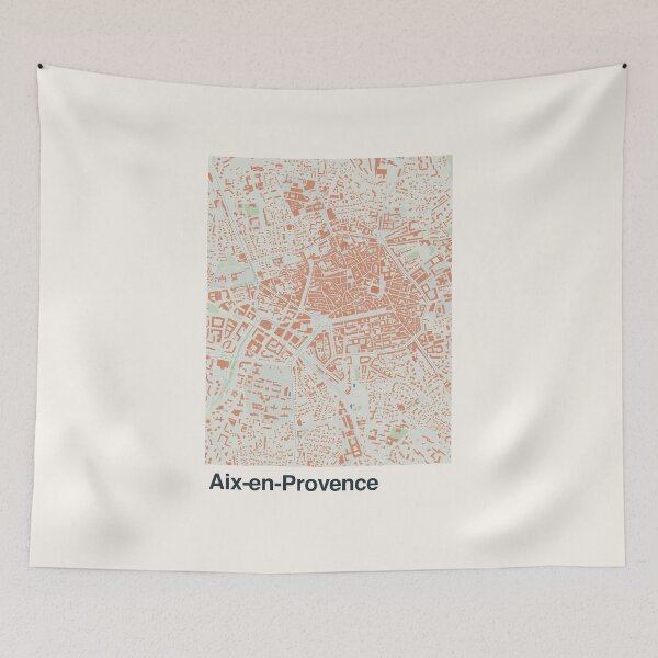 Artikelvorschau, Minimalistische Kartenkunst aus Aix-en-Provence entworfen und verkauft von MapsNerd.