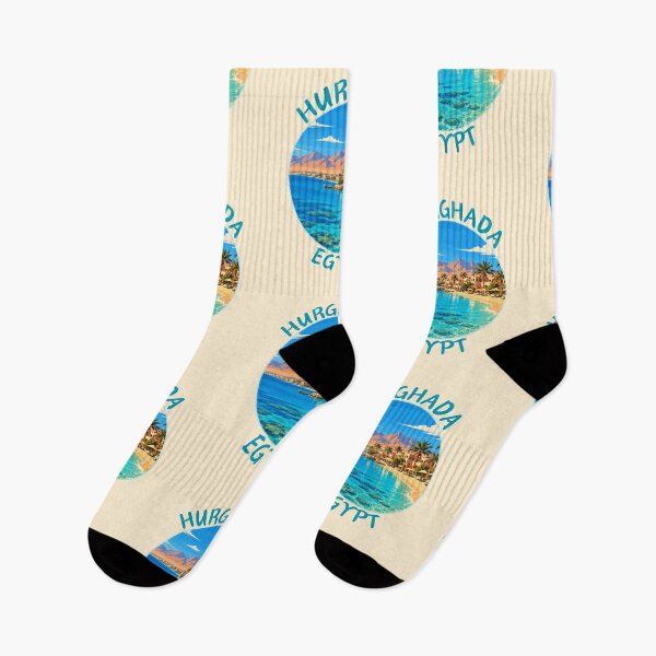 Item preview, Hurghada in Egypt, Retro Travel Art Circle Emblem designed and sold by MaateoDesign.