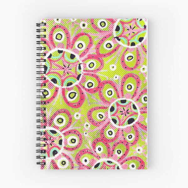 Item preview, Retro Pink Flowers on Lime Green designed and sold by Fani*.