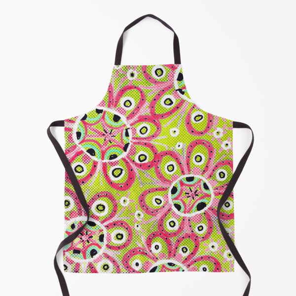 Item preview, Retro Pink Flowers on Lime Green designed and sold by Fani*.