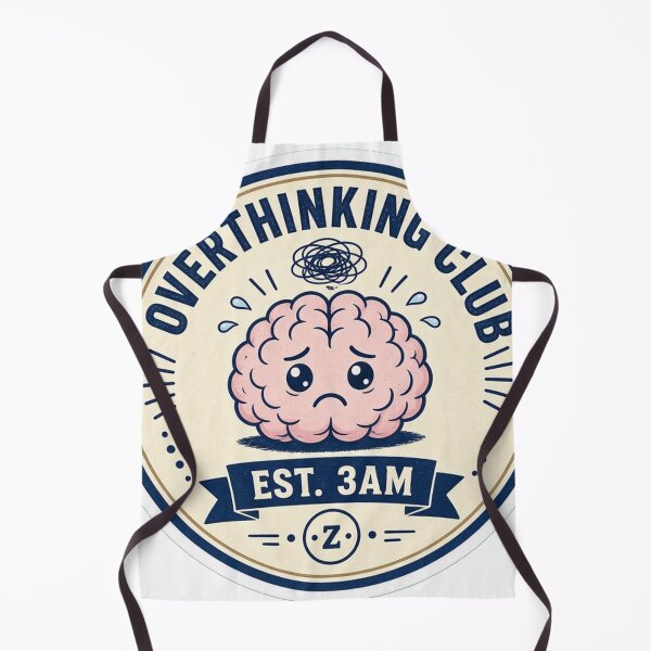 Item preview, Overthinking Club — Funny Anxiety Badge Tee designed and sold by GSideArtStore.