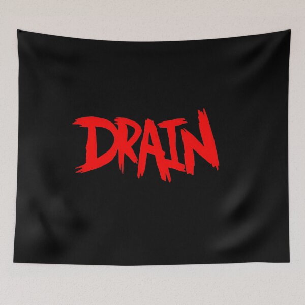 Item preview, Drain Red Grunge Typography designed and sold by QuirkNestArt.