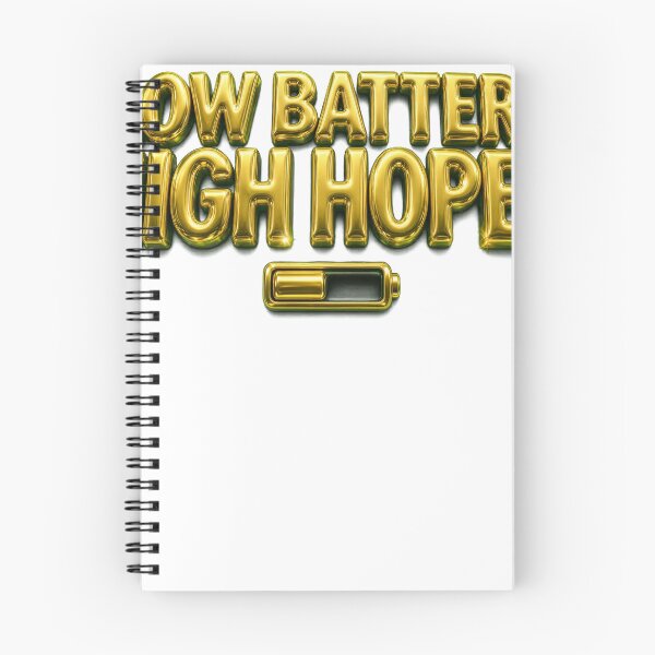 Item preview, Low Battery High Hopes — Gold Chrome Humor Tee designed and sold by GSideArtStore.