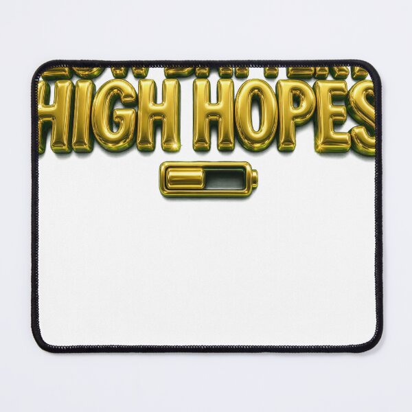 Item preview, Low Battery High Hopes — Gold Chrome Humor Tee designed and sold by GSideArtStore.