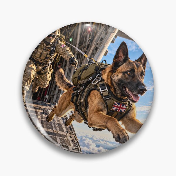 Item preview, British Airborne Malinois – Military Working Dog Parachute Jump designed and sold by Redcon-fantasy.