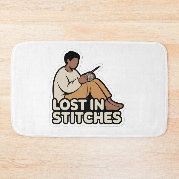 Item preview, Cozy Knitting Scene with 'Lost in Stitches' designed and sold by NiftyWrx.