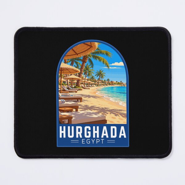 Item preview, Hurghad Egypt, Vintage Travel Art Emblem designed and sold by MaateoDesign.