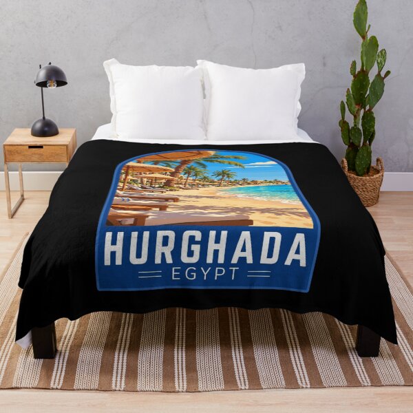Item preview, Hurghad Egypt, Vintage Travel Art Emblem designed and sold by MaateoDesign.