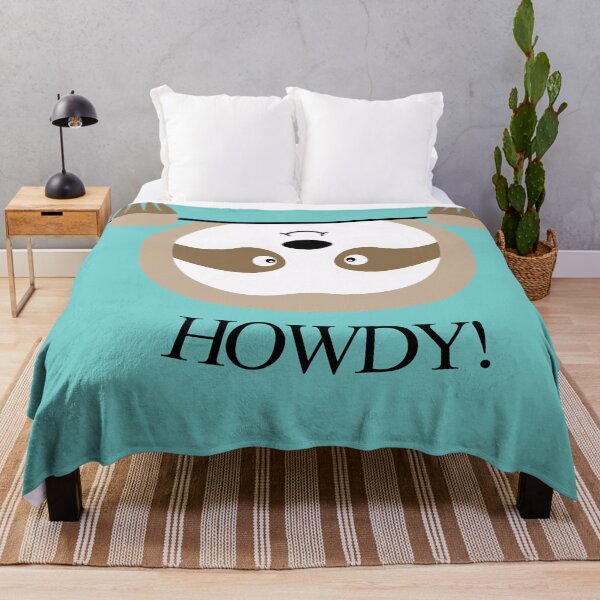 Artikelvorschau, Lustiges Faultier Howdy – Süßes Cartoon Motiv entworfen und verkauft von Nicole Bleck.