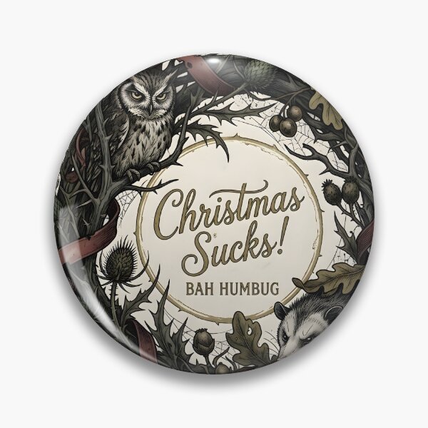 Item preview, Dark Gothic Christmas Sucks Wreath designed and sold by Sybille-Yates.