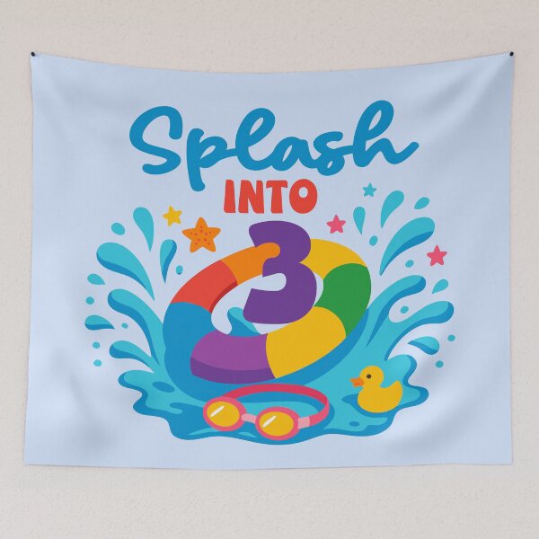 Item preview, Splash Into 3 Birthday Summer 3rd Birthday Pool Party designed and sold by giftfromheart.