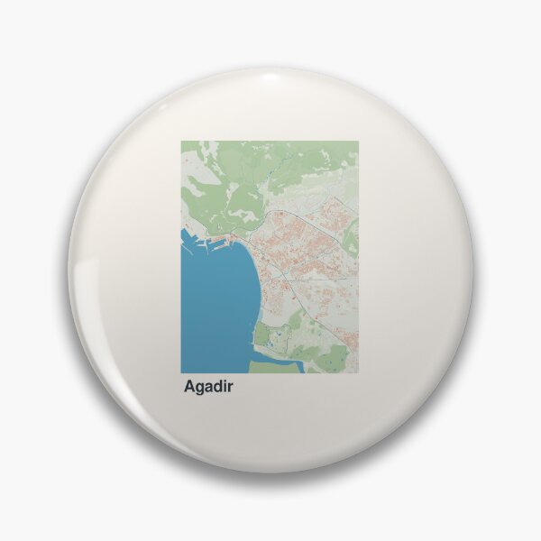 Artikelvorschau, Minimalistische Kartenkunst von Agadir entworfen und verkauft von MapsNerd.