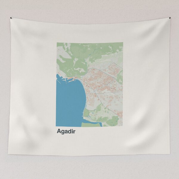 Item preview, Agadir Minimalistic Map Art designed and sold by MapsNerd.
