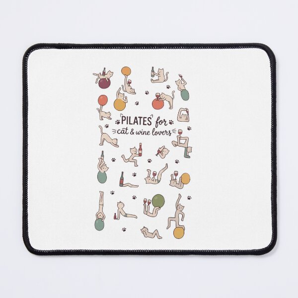 Item preview, Pilates For Cat And Wine Lovers Funny Cat Yoga Workout Design designed and sold by Retro Whiskers.