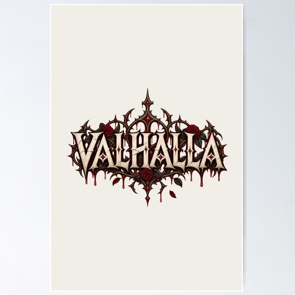 Item preview, Valhalla Gothic Roses Dark Norse Viking Design designed and sold by MetaModel Editions.