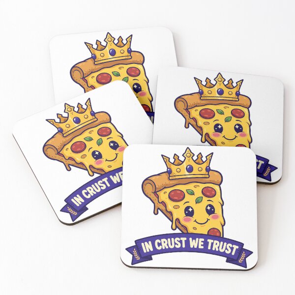 Item preview, In Crust We Trust Funny Pizza Crown T-Shirt designed and sold by ApparelOutpost.