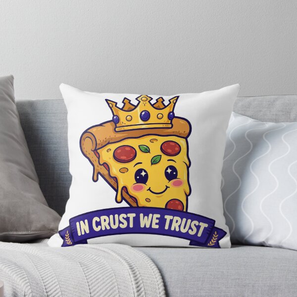 Item preview, In Crust We Trust Funny Pizza Crown T-Shirt designed and sold by ApparelOutpost.