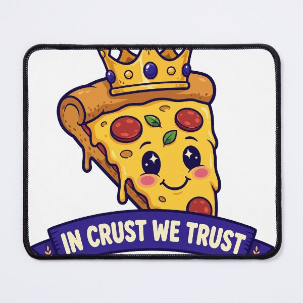 Item preview, In Crust We Trust Funny Pizza Crown T-Shirt designed and sold by ApparelOutpost.