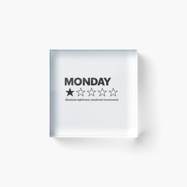 Item preview, Monday One Star Review – Would Not Recommend designed and sold by PRINTIONAL.