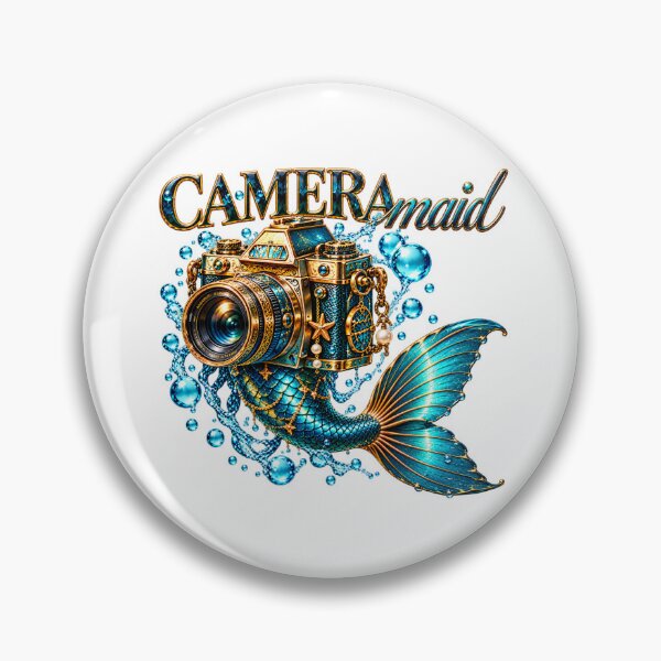Item preview, A vintage camera fused with a shimmering mermaid tail, turning CAMERA + MERMAID into a magical underwater photography fantasy. designed and sold by VISO-art.