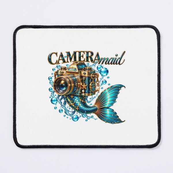 Item preview, A vintage camera fused with a shimmering mermaid tail, turning CAMERA + MERMAID into a magical underwater photography fantasy. designed and sold by VISO-art.