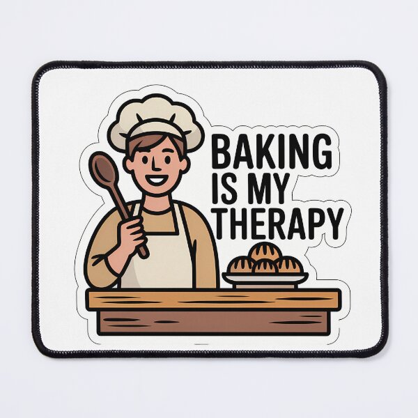 Item preview, Baking is my therapy designed and sold by NiftyWrx.