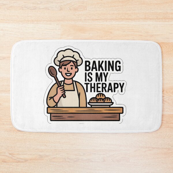 Item preview, Baking is my therapy designed and sold by NiftyWrx.