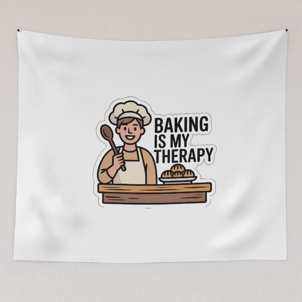 Item preview, Baking is my therapy designed and sold by NiftyWrx.