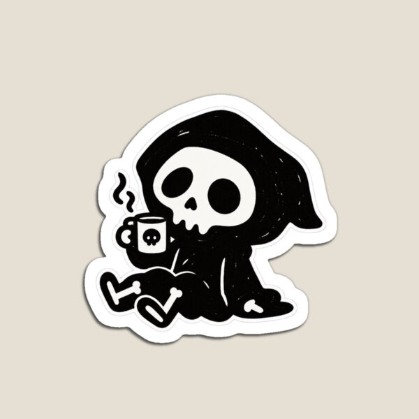 Item preview, Cute Skeleton Coffee Break designed and sold by Ashen Threads Studio.